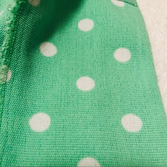 Pottery Barn Basket Liner Mint Green with White Polka Dots Polyester Teen Dorm - Picture 10 of 11